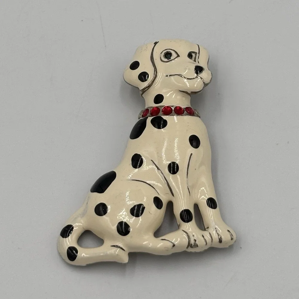 Vintage Dalmatian‎ Dog Brooch by Kerissa